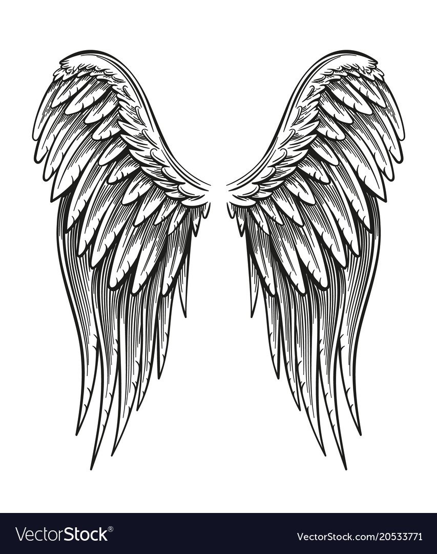 Тату сложенные Крылья