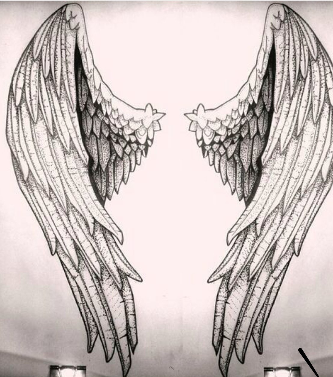 Крылья ангела рисунок карандашом