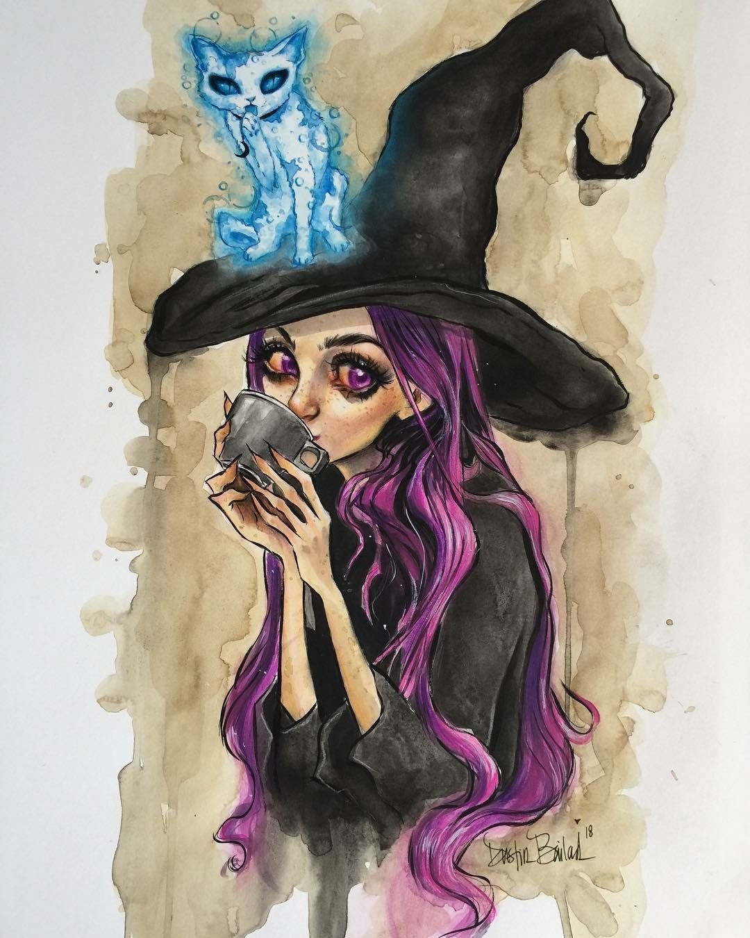 Ведьма рисунок