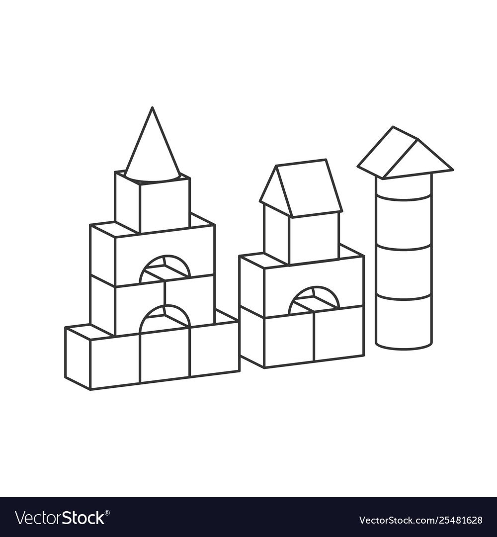 Схемы построек для средней группы