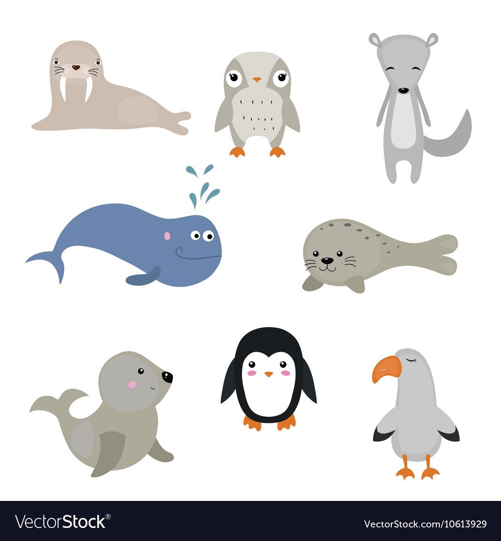 Животные Арктики вектор