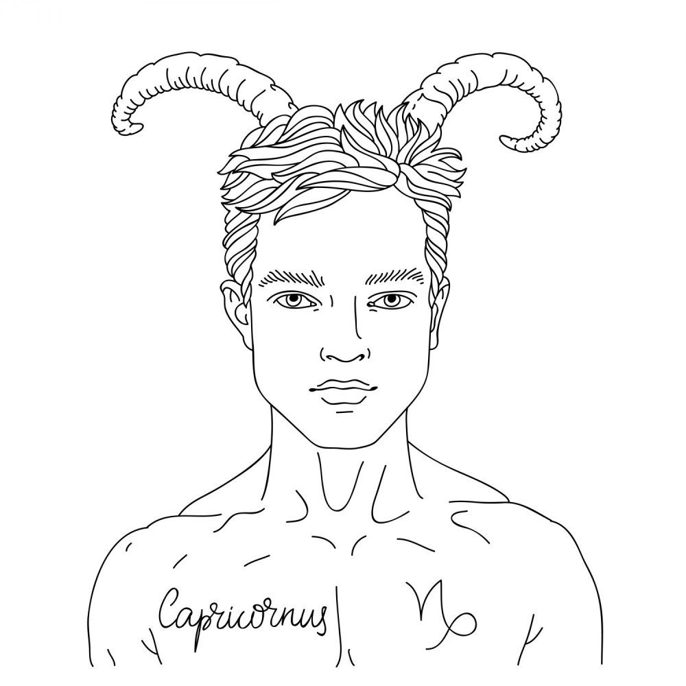 Созвездие козерога вектор