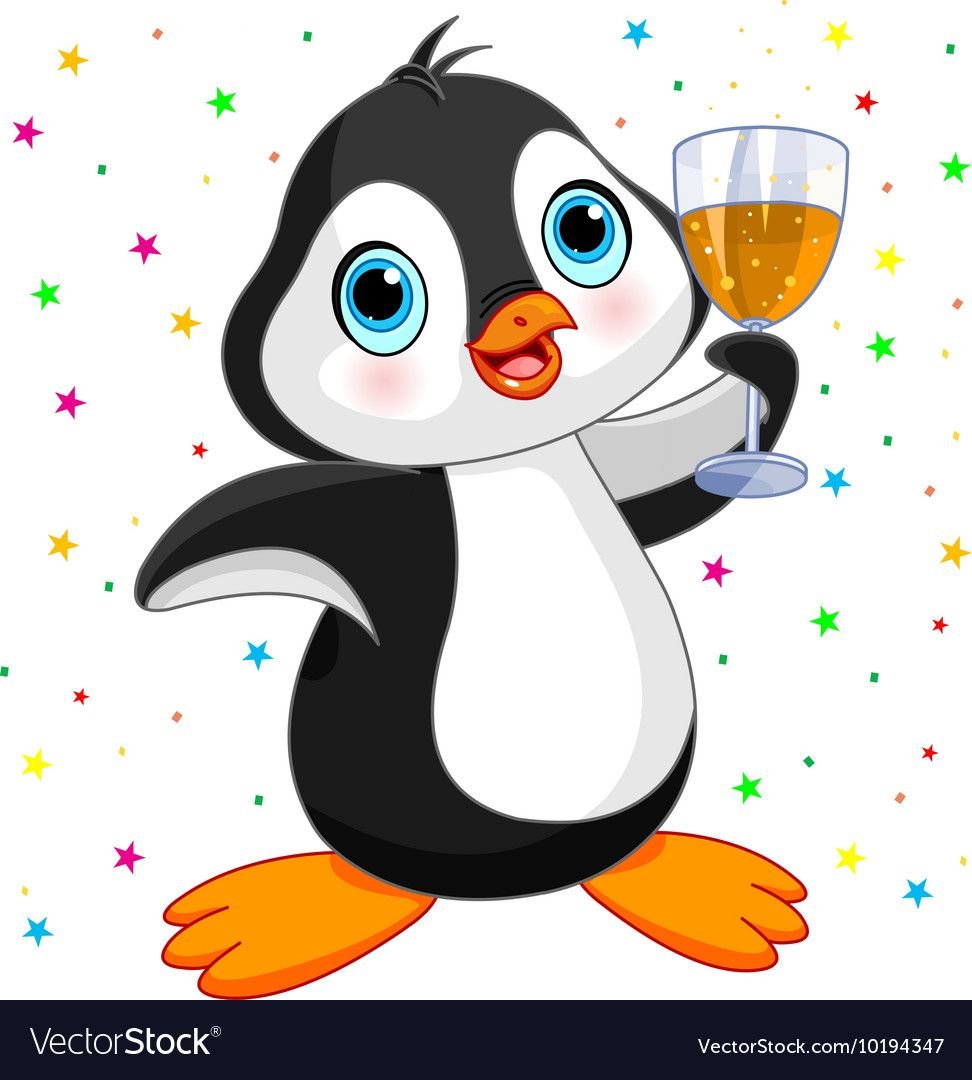 Пингвин в мультяшном стиле