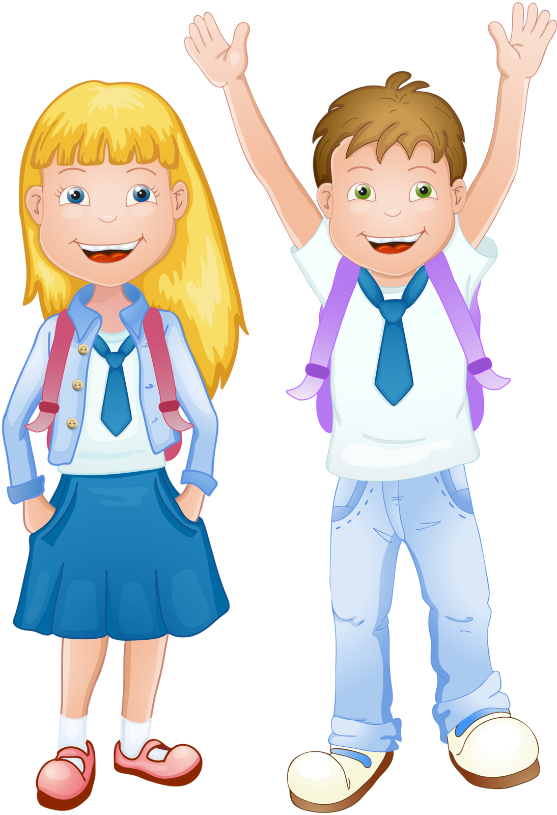 Мальчик и девочка мультяшные