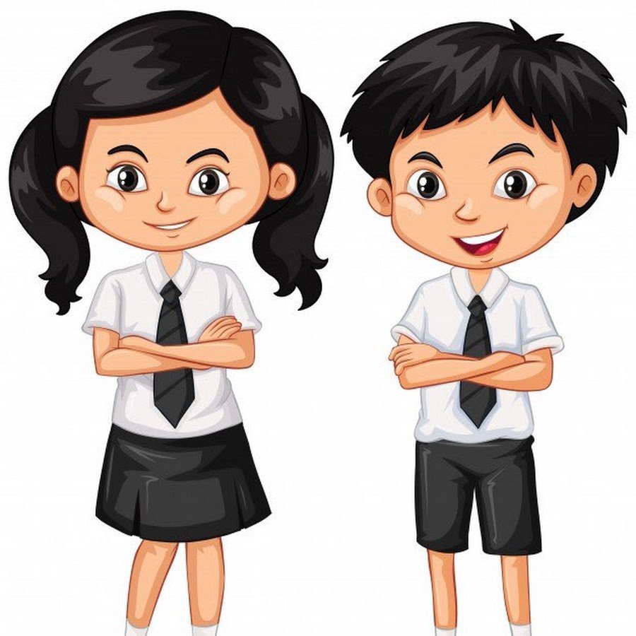 Учениеки мальчик и девочка