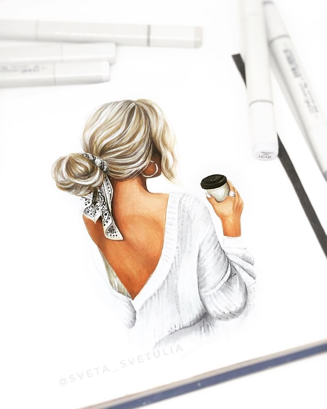 Девушка рисунок