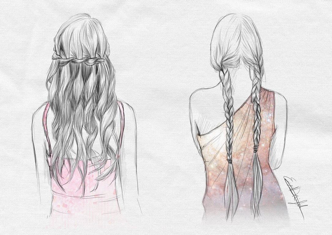 Мультяшные девушки со спины