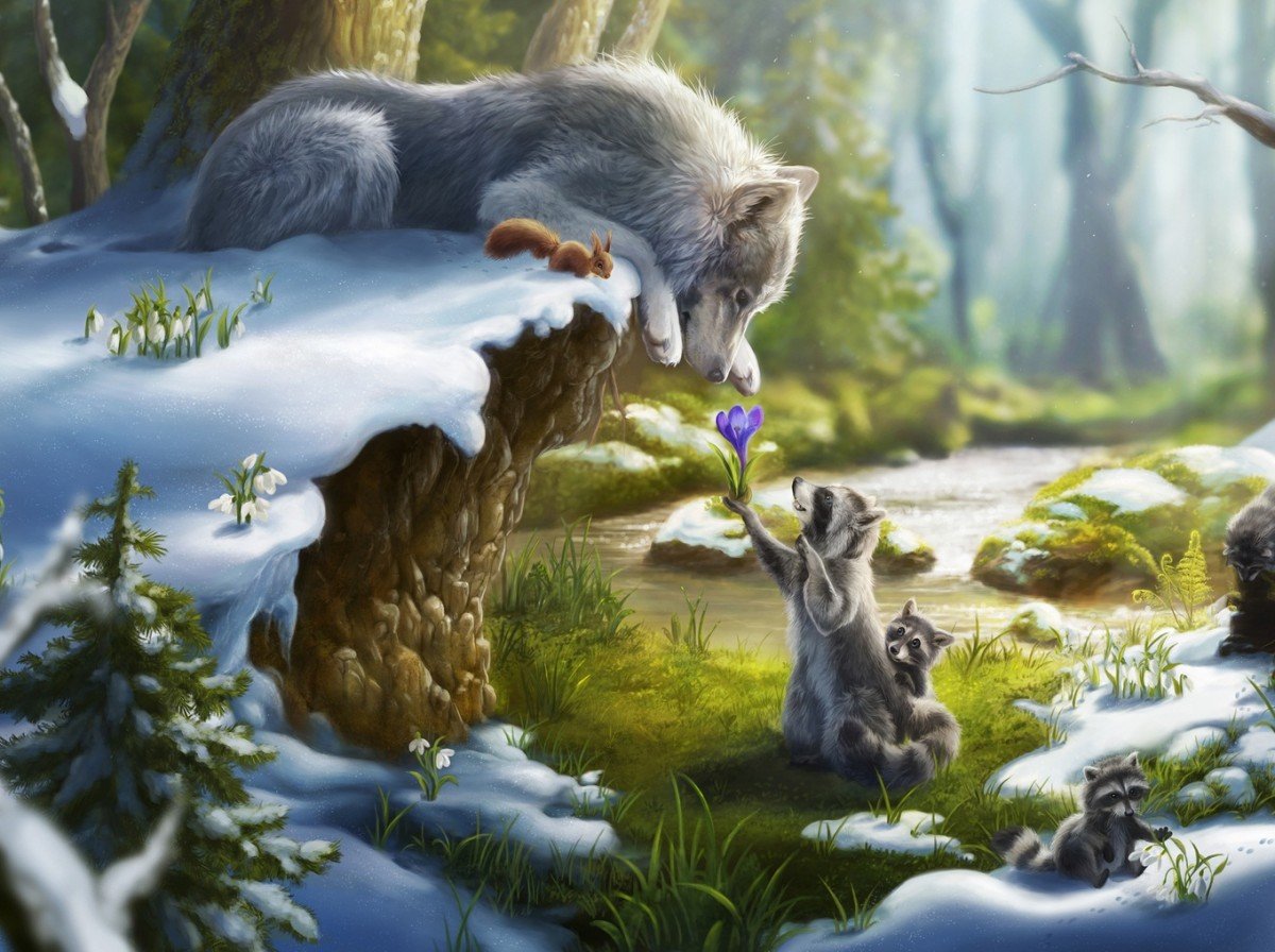 Снежный сказочный лес