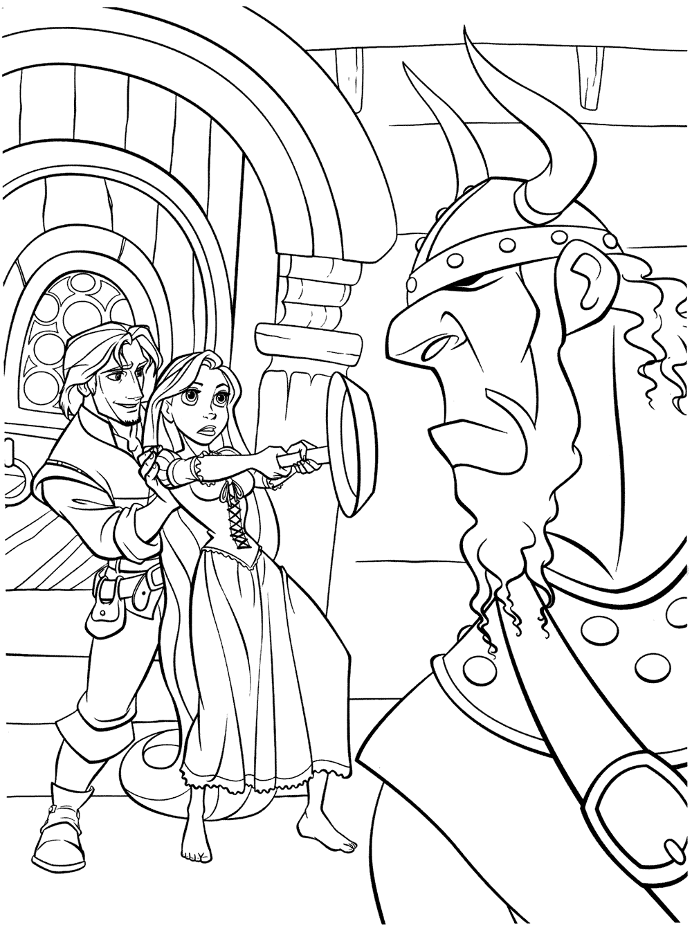 Раскраски Дисней Рапунцель