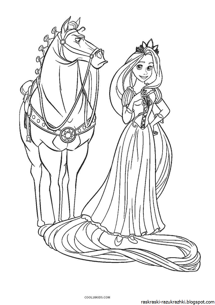 Раскраска Рапунцель Запутанная история