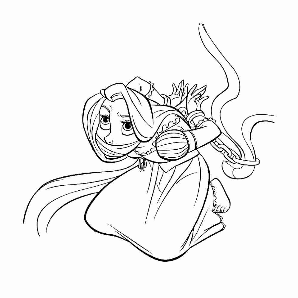 Раскраска мультик Рапунцель