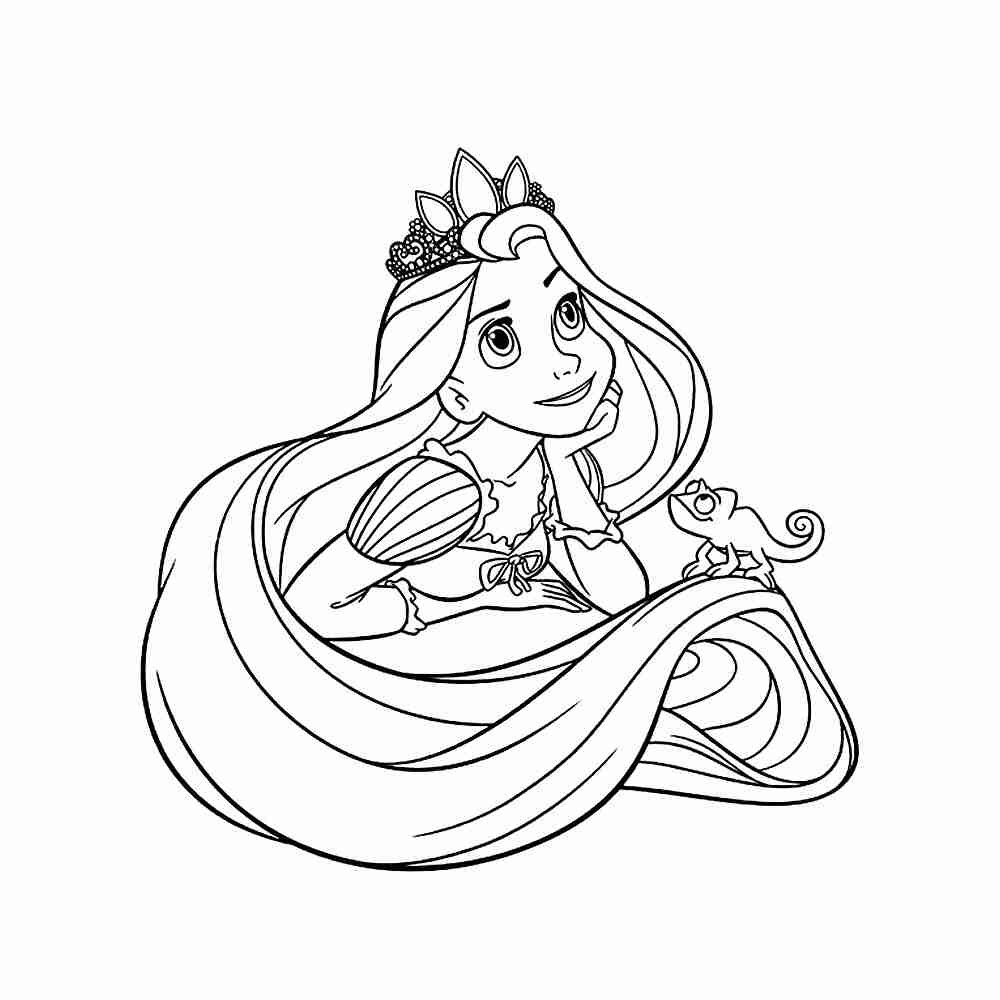 Разукрашка Рапунцель 2