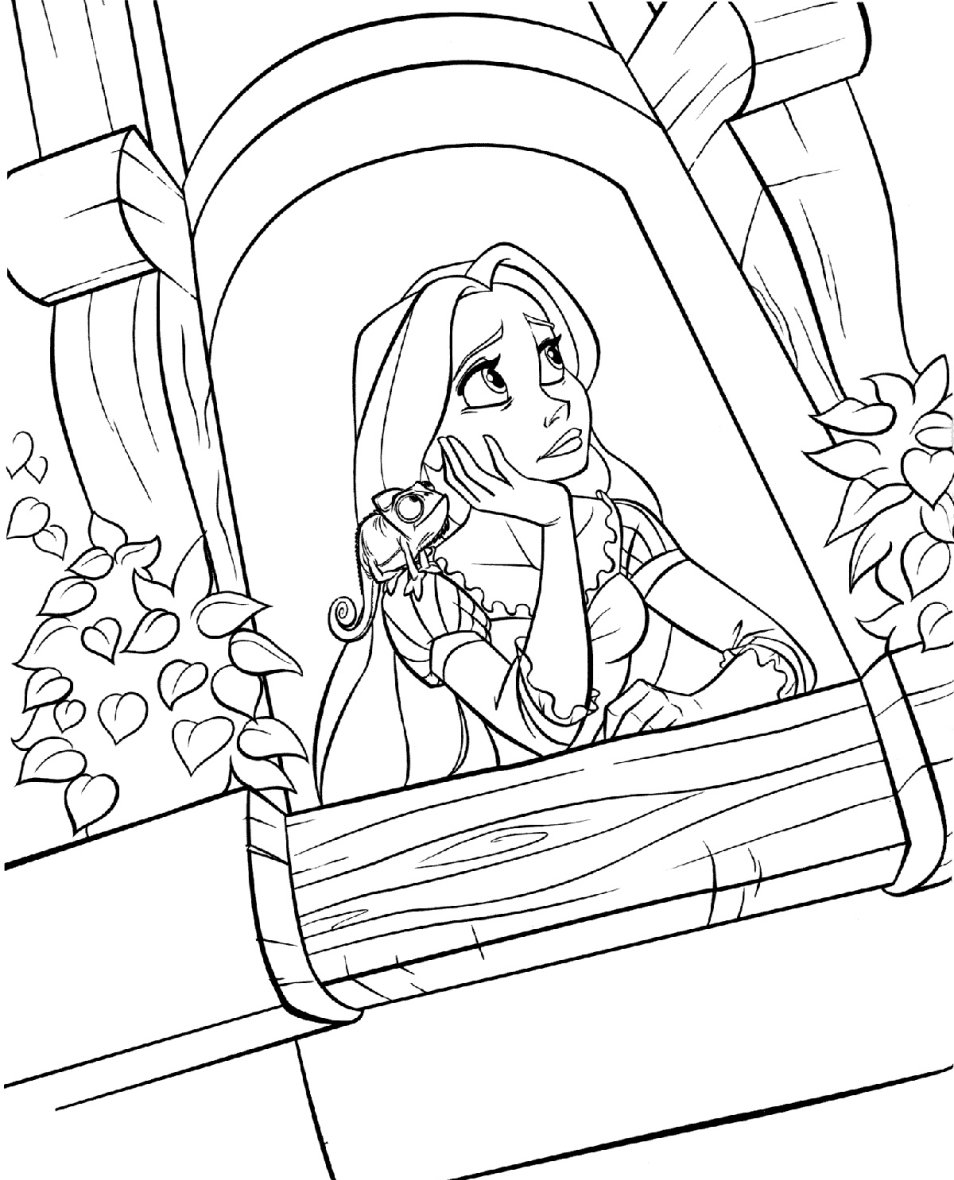 Раскраски для девочек Рапунцель балерина