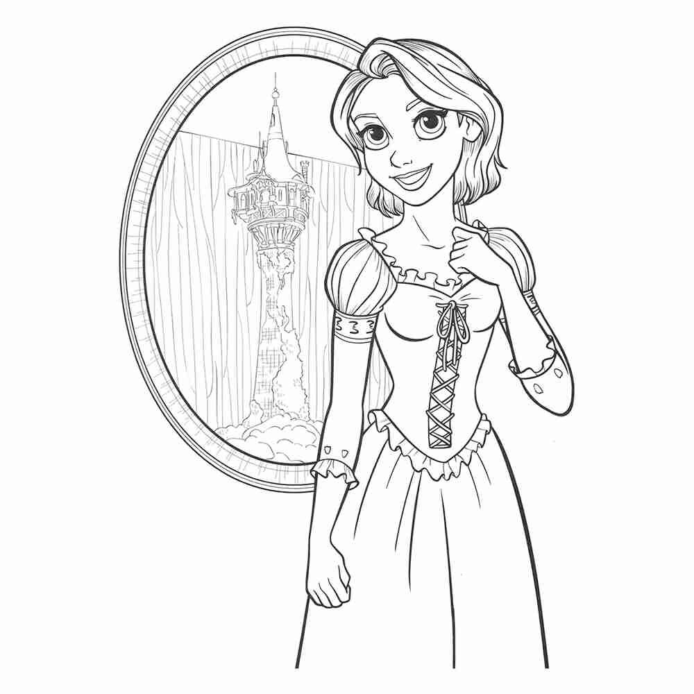 Раскраски Дисней Рапунцель