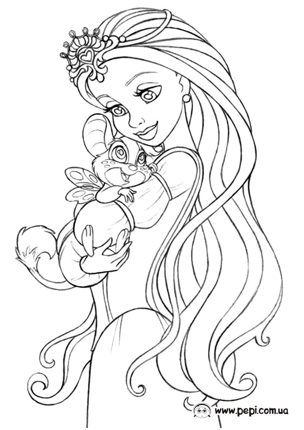 Рапунцель raskraska