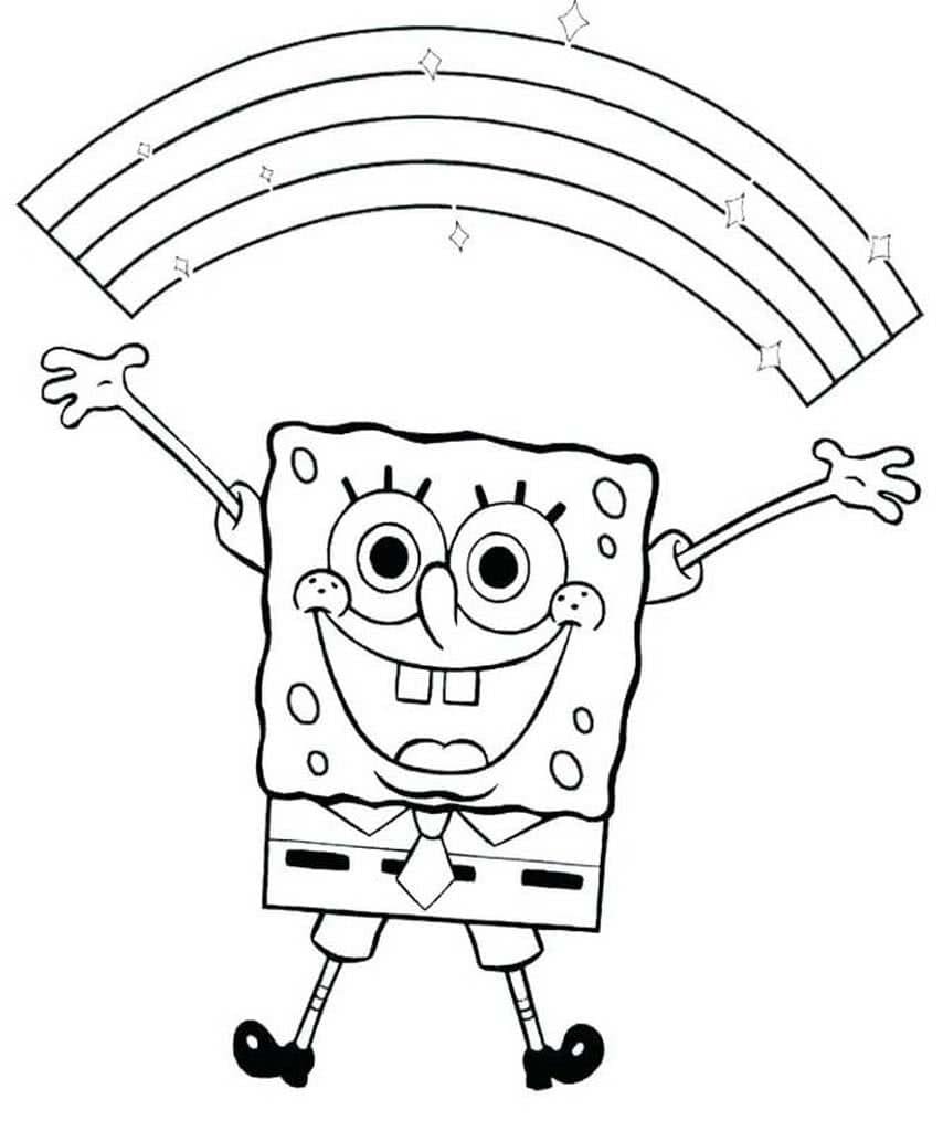 Раскраска Спанч Боб квадратные штаны