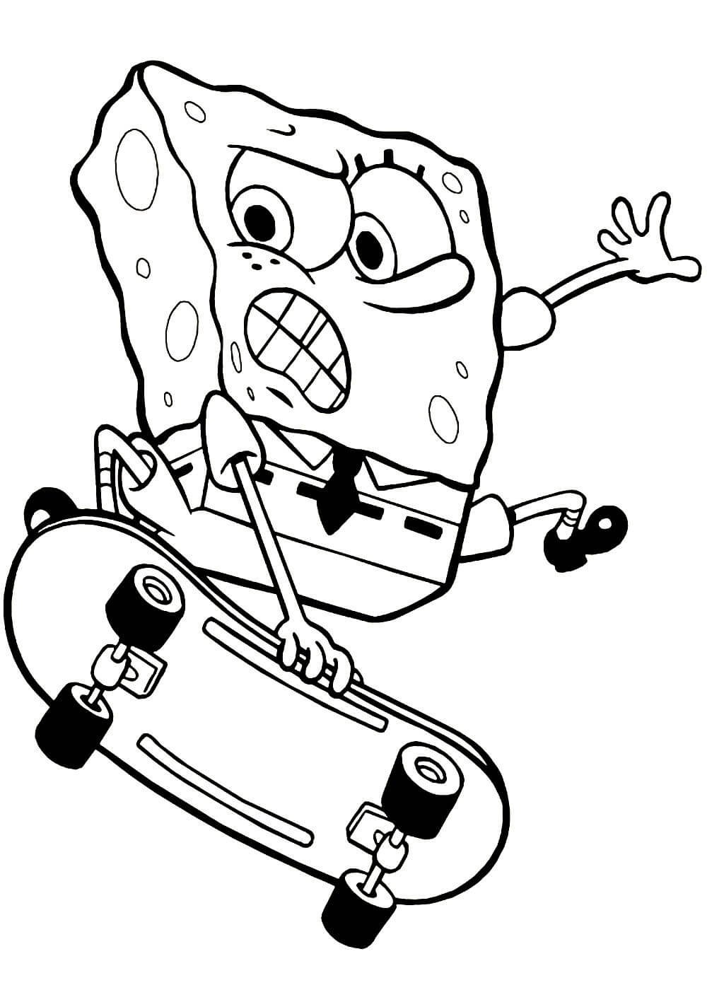 Раскраска Спанч Боб квадратные штаны