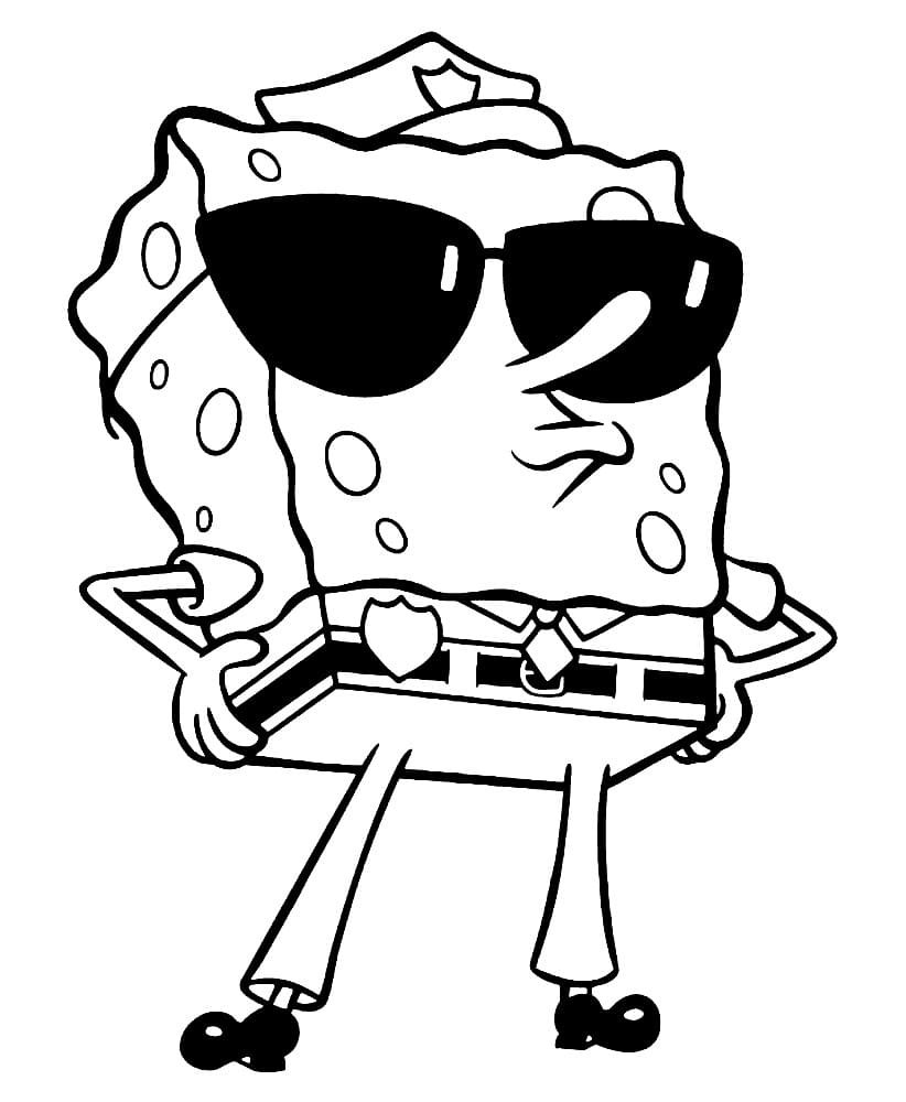 Спанч Боб раскраска