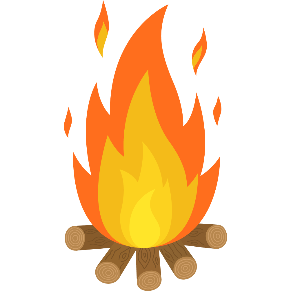 Огонь дрова вектор