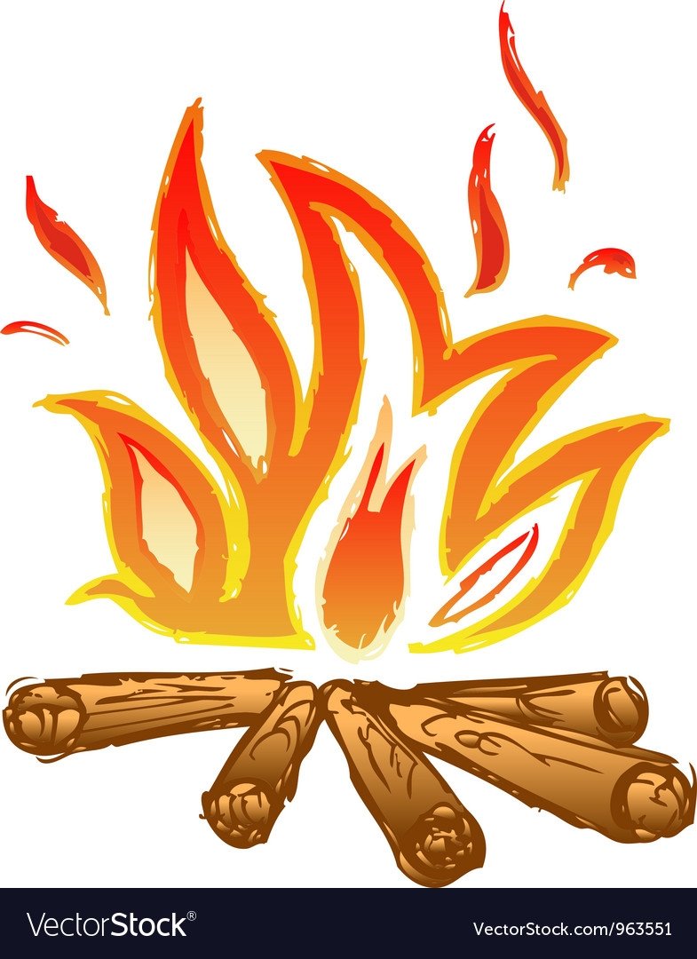 Нарисовать огонь с искрами