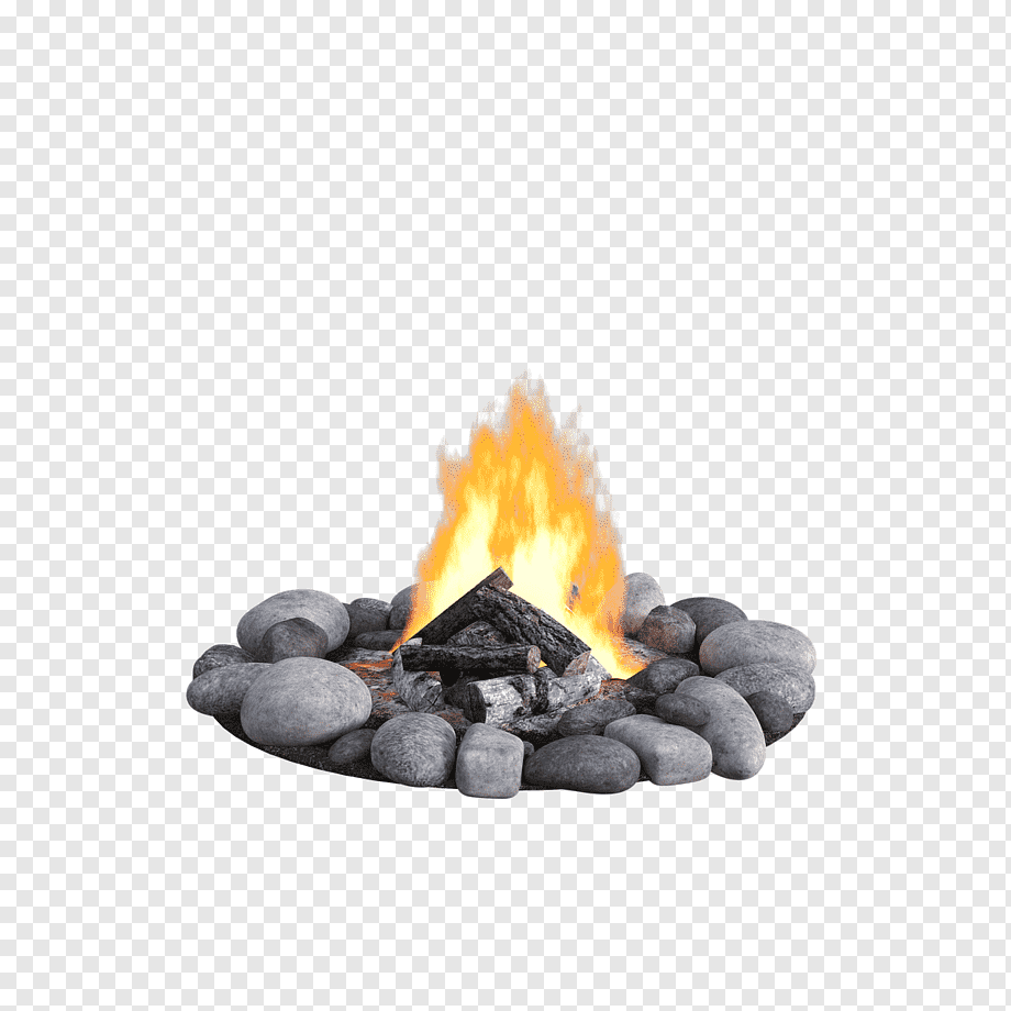 Костер с камнями