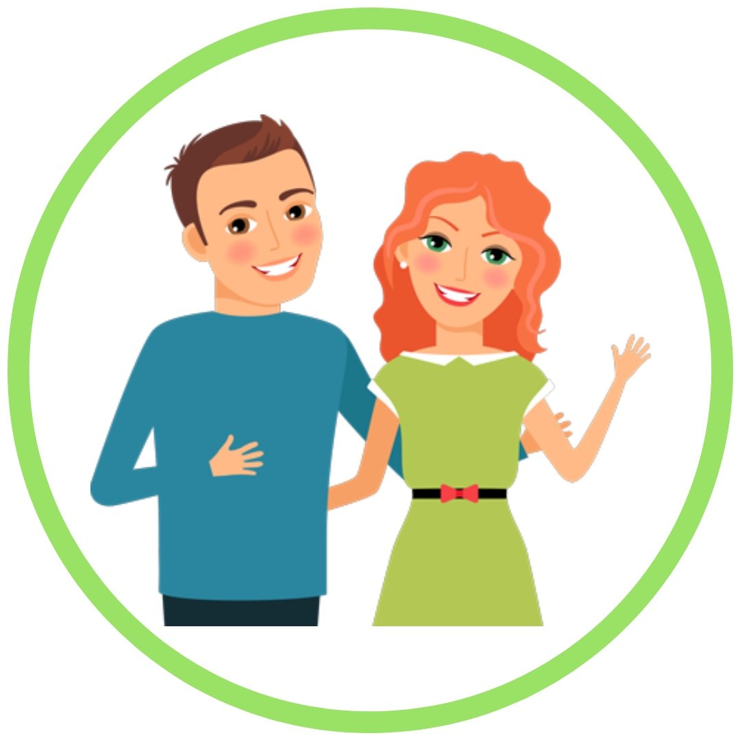 Родители на белом фоне