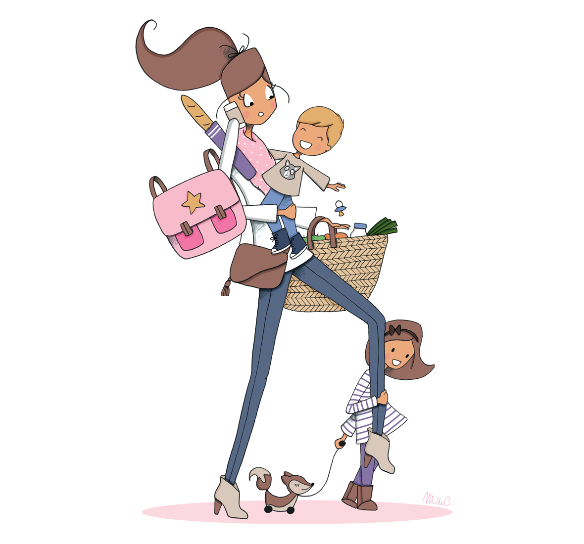 Мама и ребенок иллюстрация