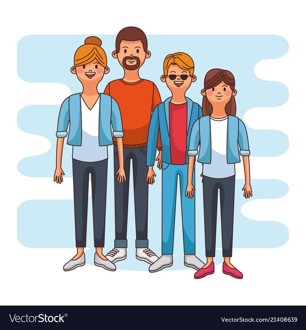 Счастливая семья иллюстрации