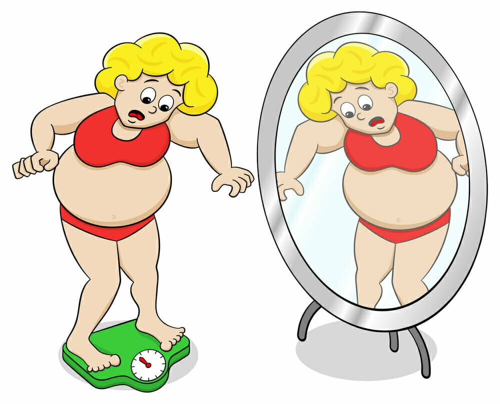 Женщина с лишним весом рисунок