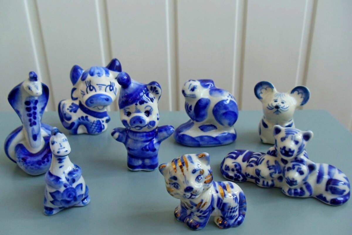 Статуэтка "Глухарь". Гжель