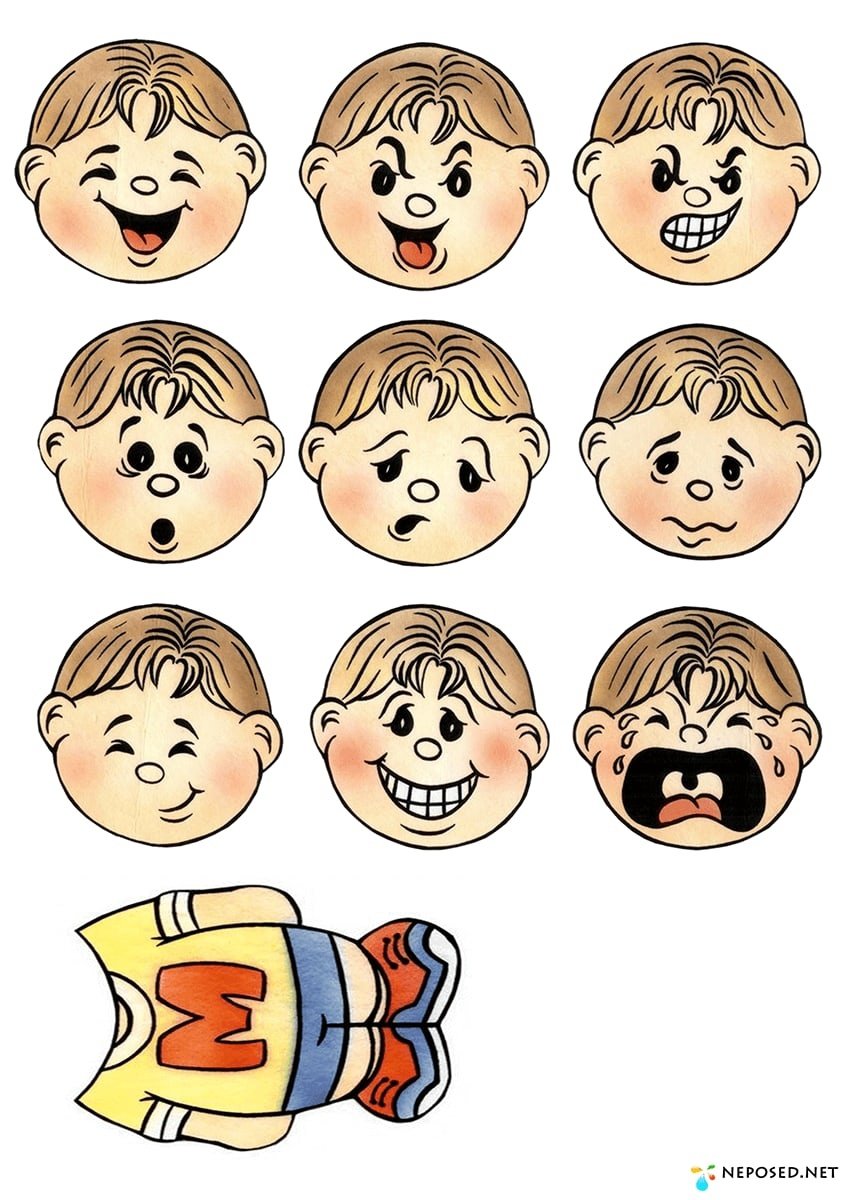 Карточки эмоции для дошкольников