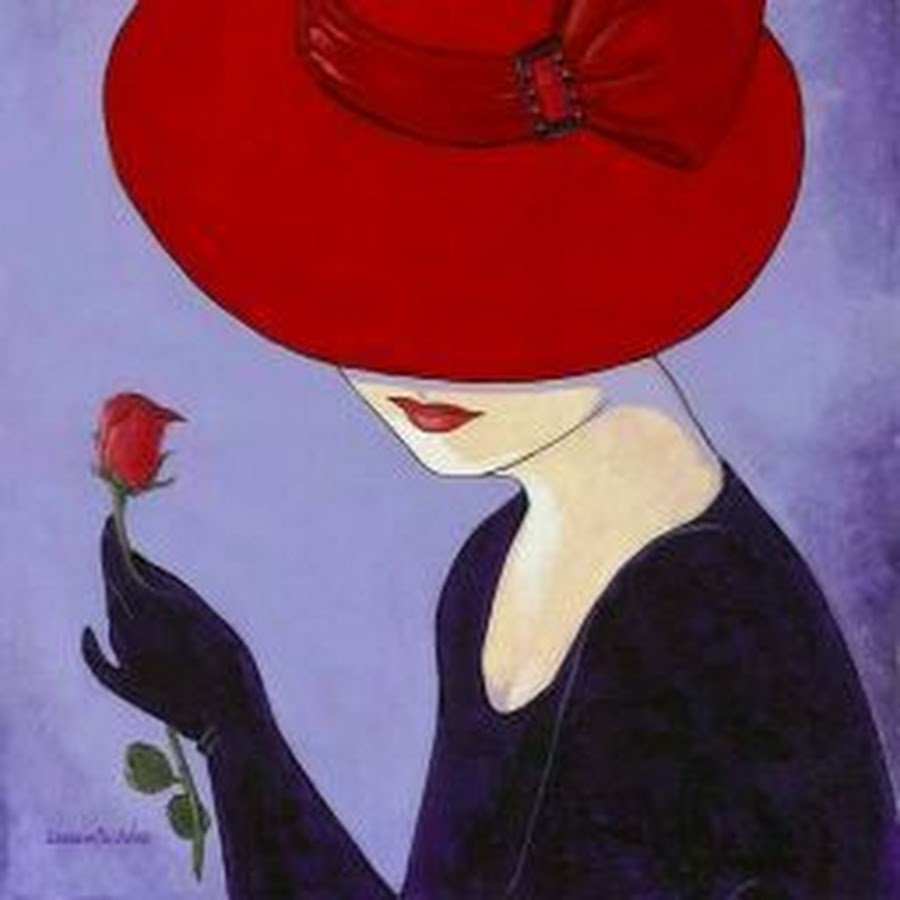 Силуэт шляпа с очками женщина