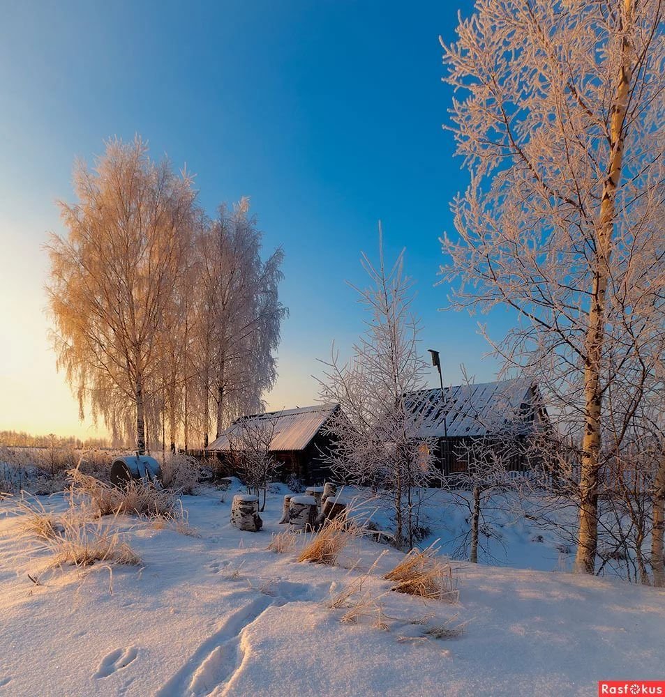 Деревня зимой