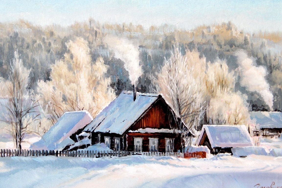 Деревня зимой