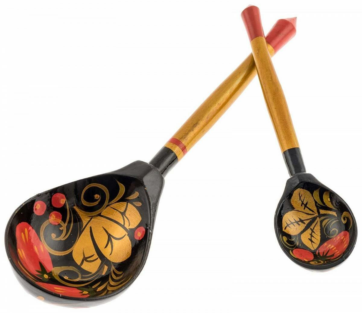 Деревянная ложка роспись хахломы