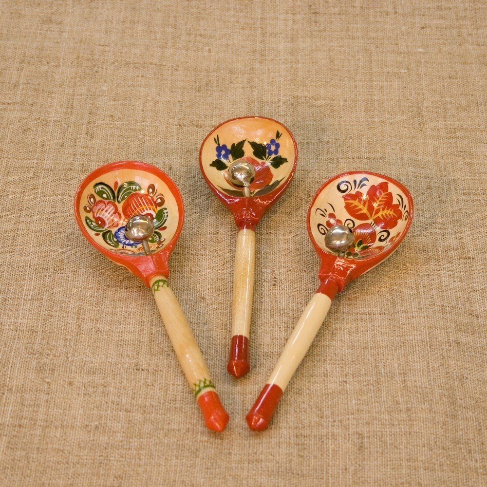 Расписные ложки деревянные Хохлома