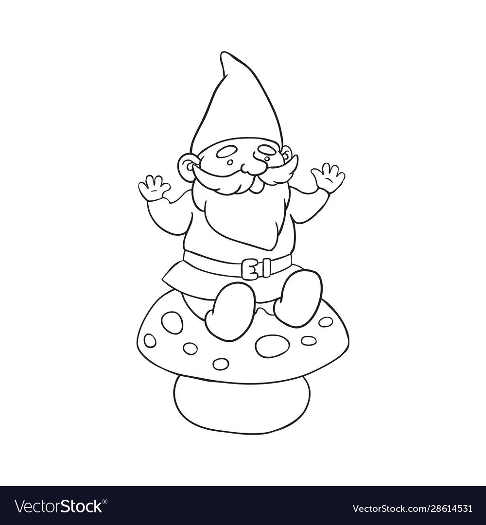 Гном трафарет