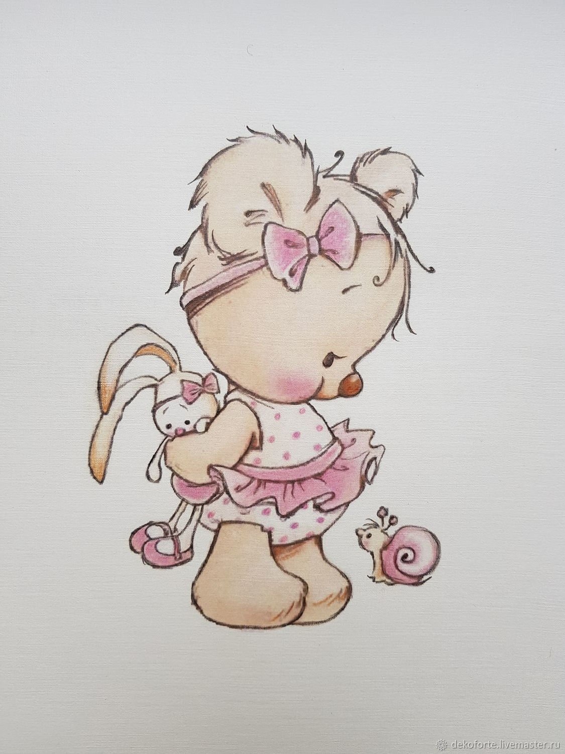 Мишка с зайчиком в руках