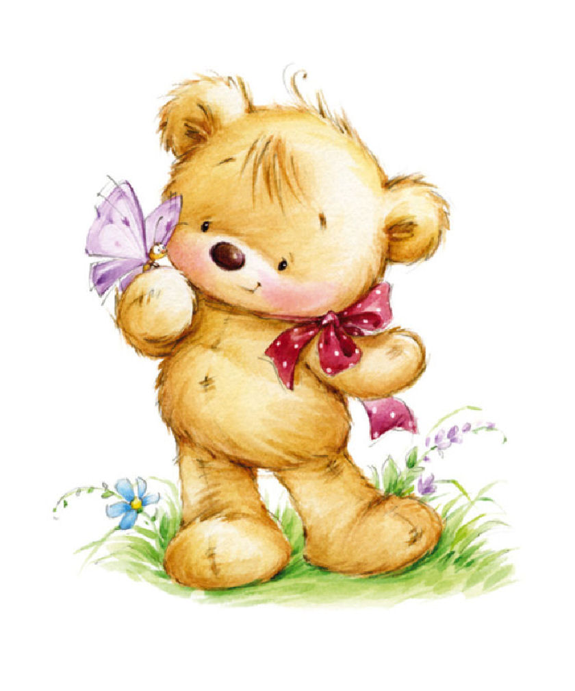 Медвежонок для метрики для девочки