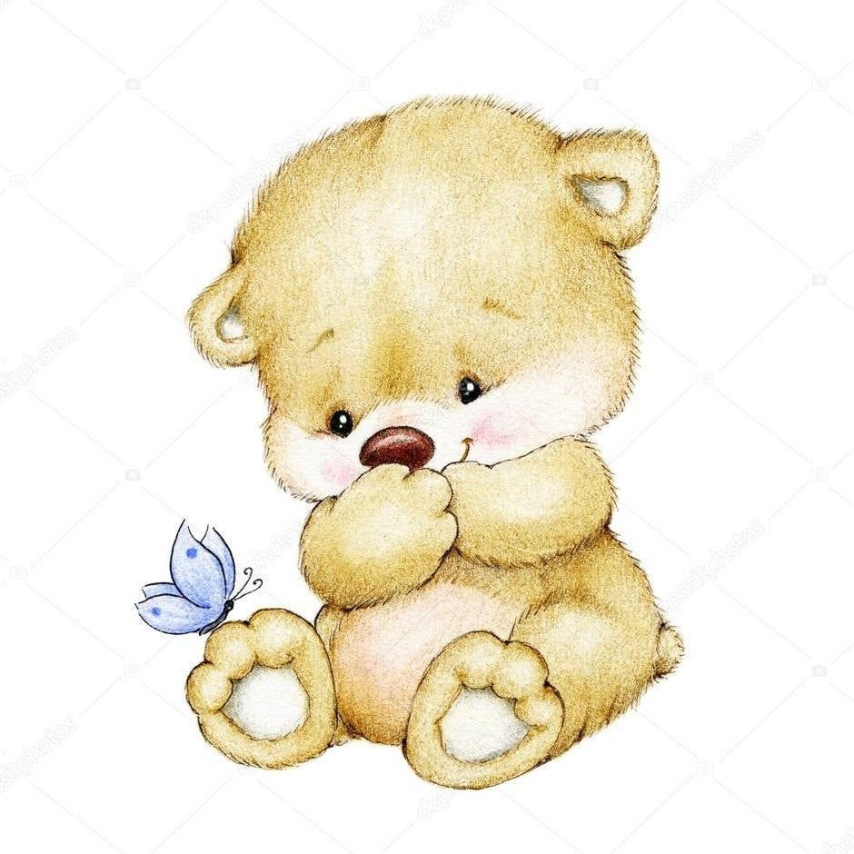 Милый мишка с зайкой