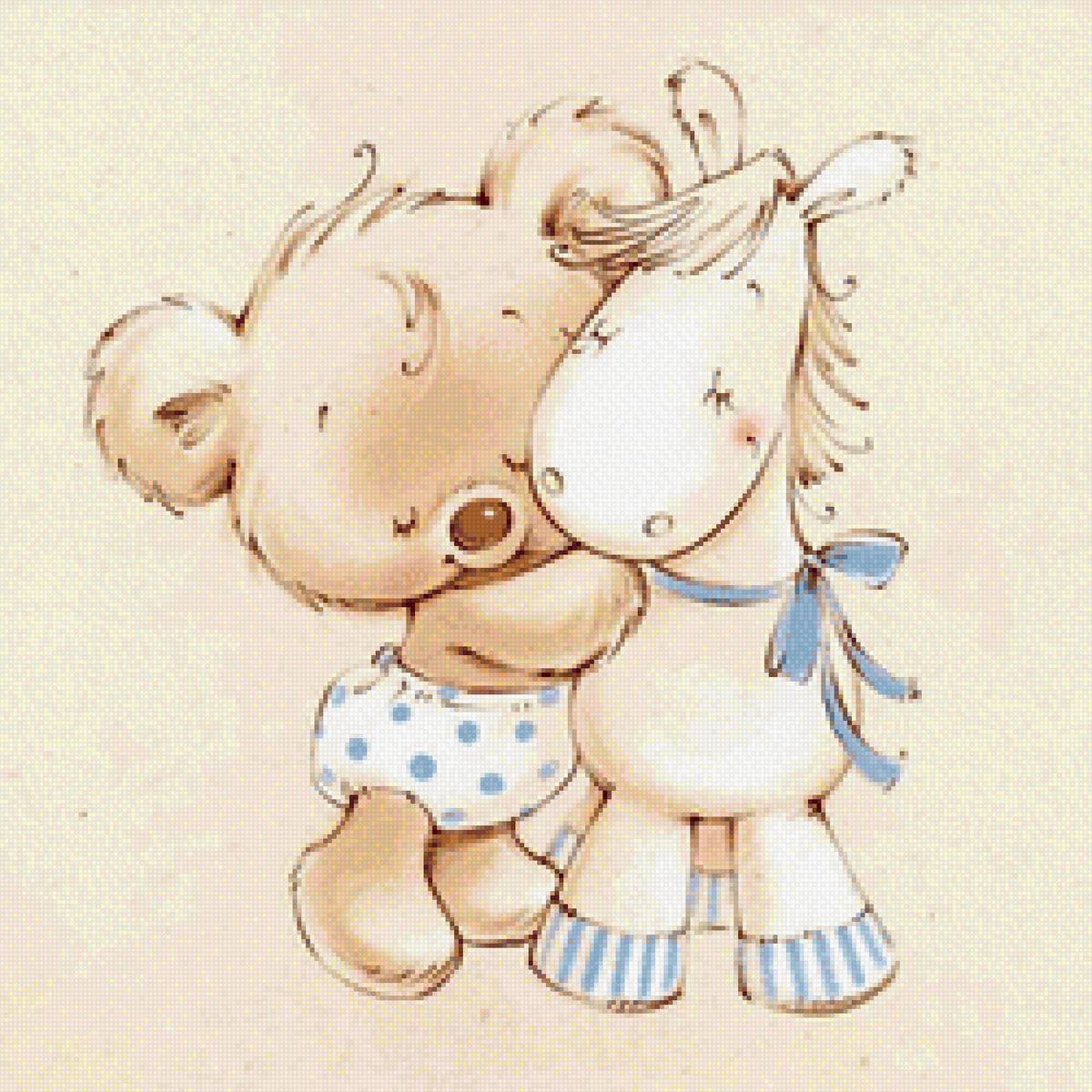 Милый мишка с сердечком