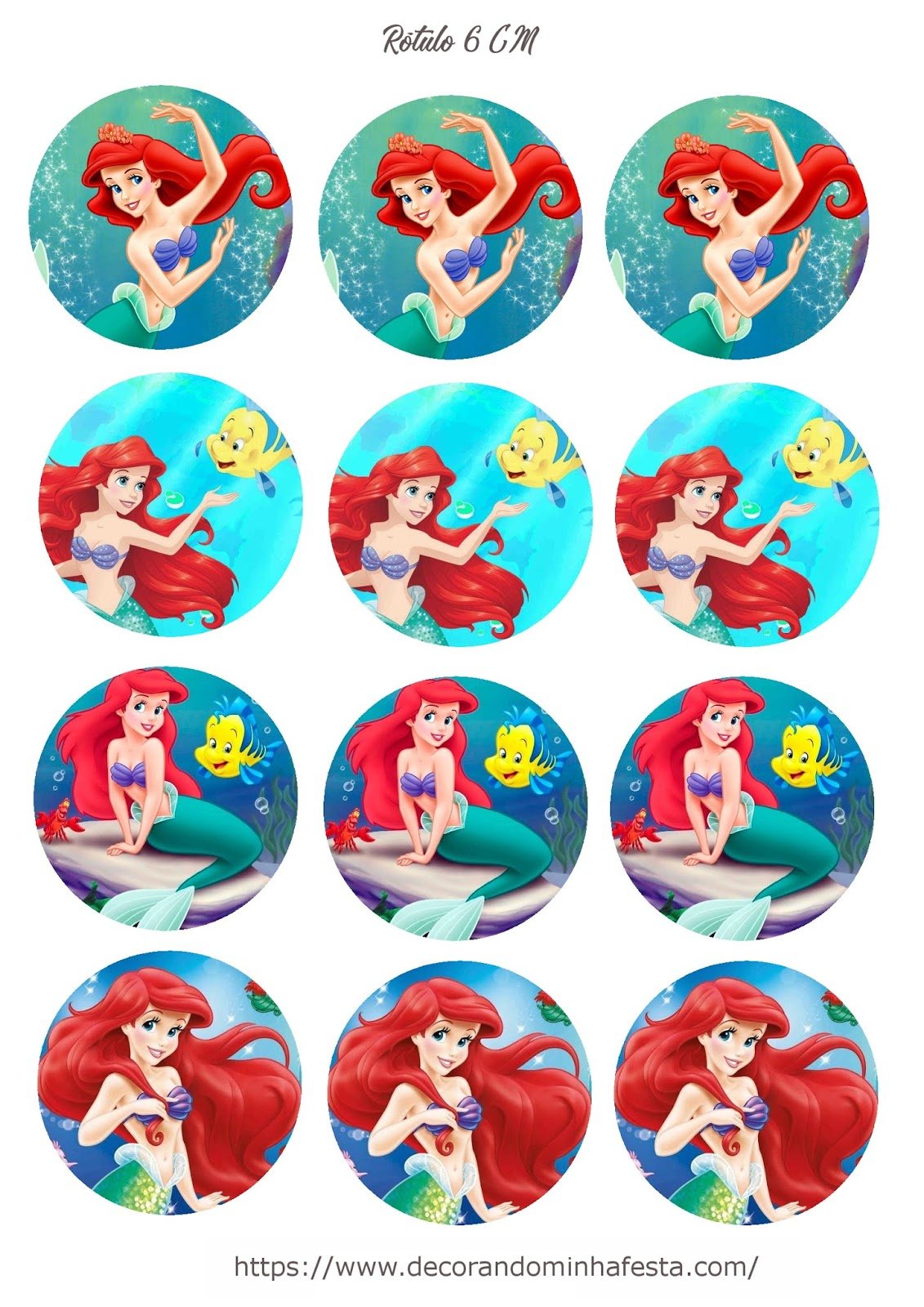 С днём рождения с Ариэль и принцессами