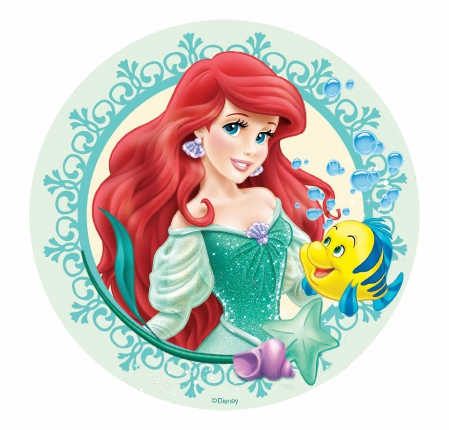Русалочка Ариель на сахарной бумаге
