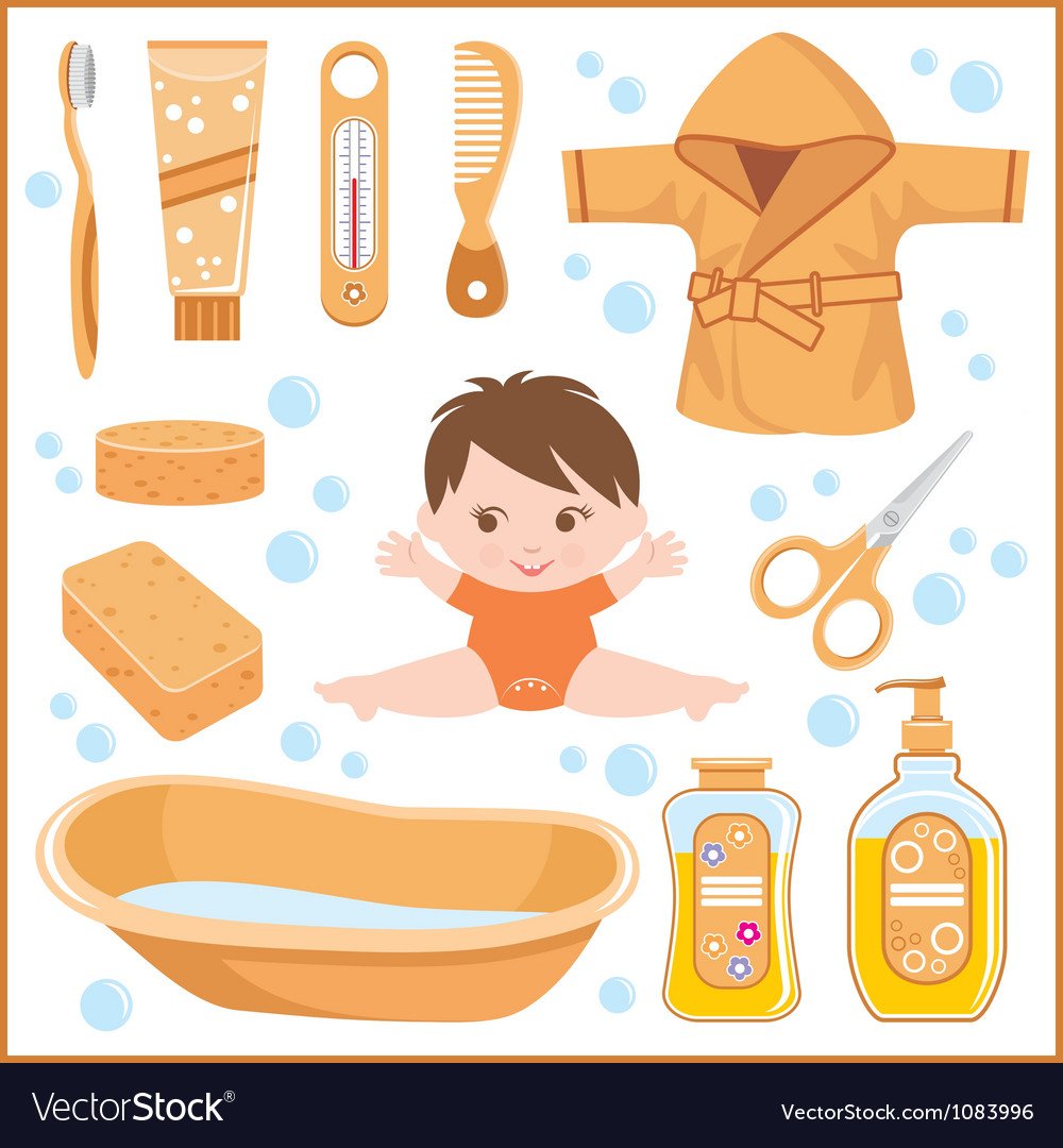 Гигиена для дошкольников Векторная