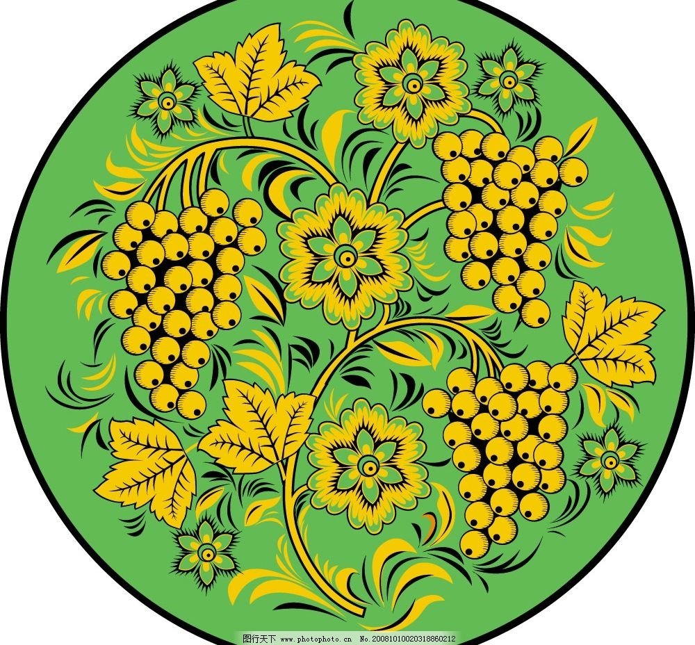 Яркий цветочный орнамент полосой