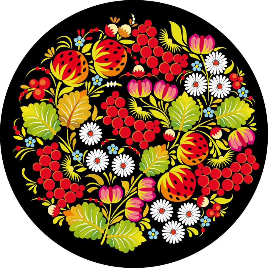 Петриковская роспись вектор