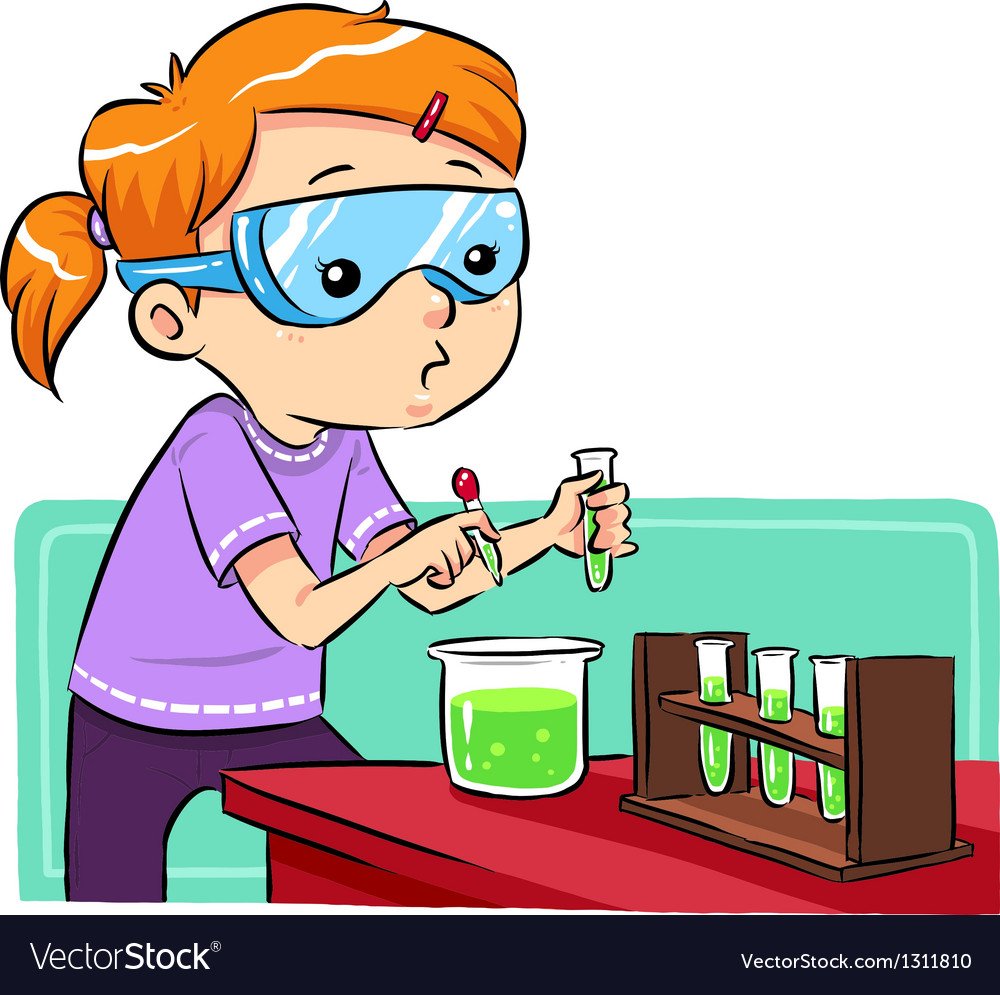 Клипарт дети и эксперимент