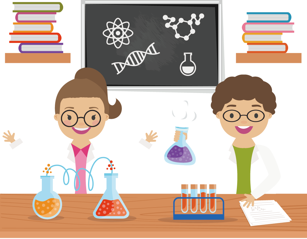 Дети наука вектор