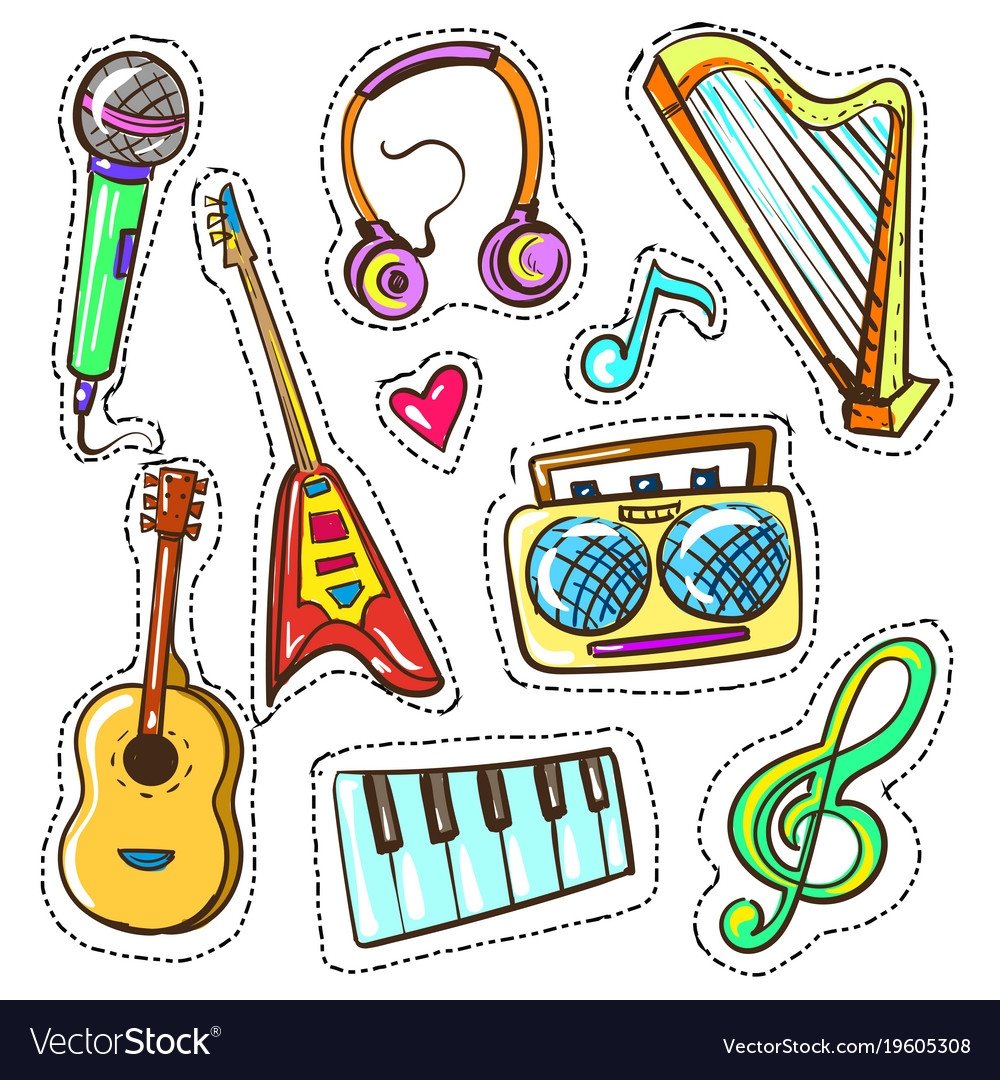 Цветные музыкальные инструменты