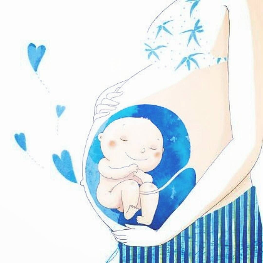 Беременная с чемоданом